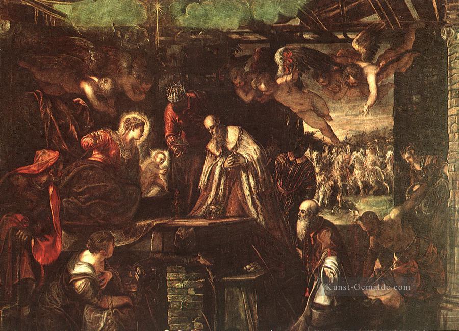 Anbetung der Könige Italienische Renaissance Tintoretto Ölgemälde